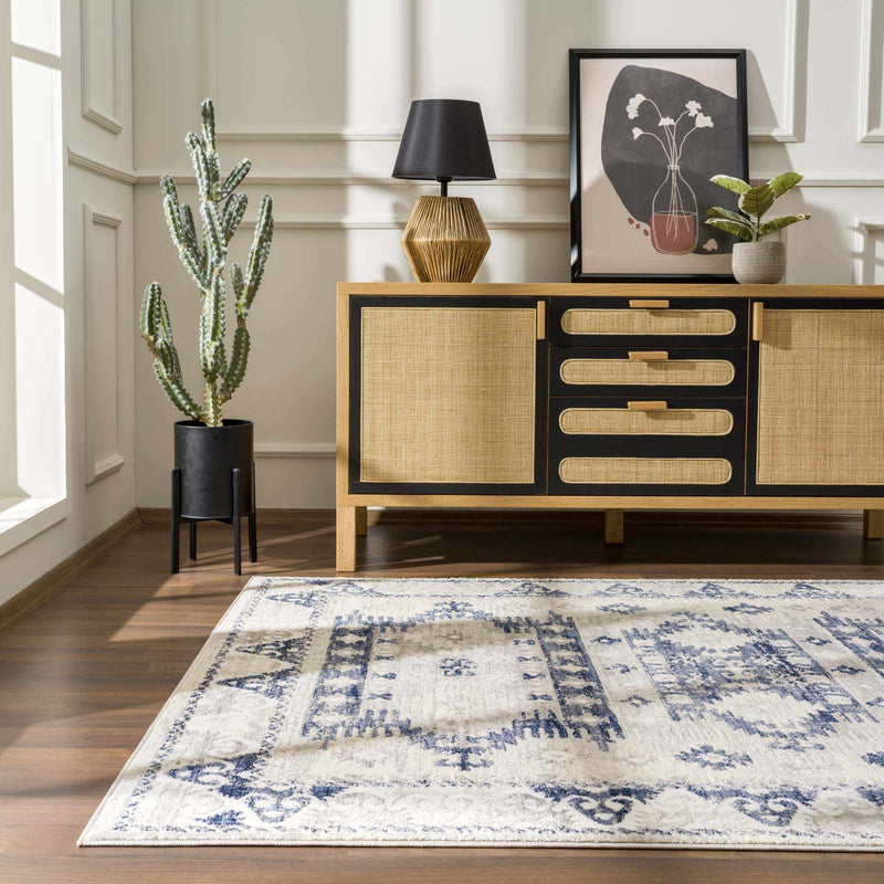 Bindi Navy Area Rug - Clearance by Boutique Rugs