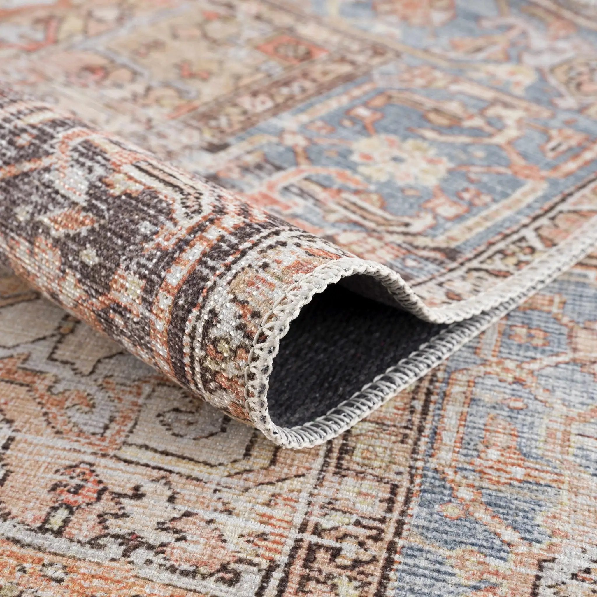 Eira Distressed Washable Rug - Clearance by Boutique Rugs