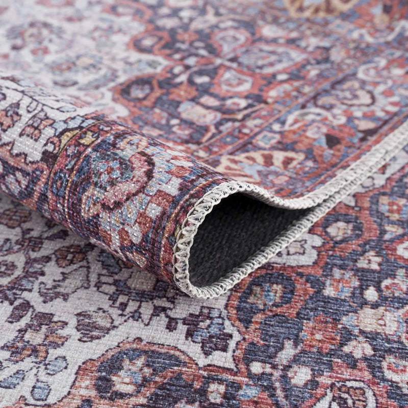 Red Cael Tumble Dry Washable Rug - Clearance by Boutique Rugs