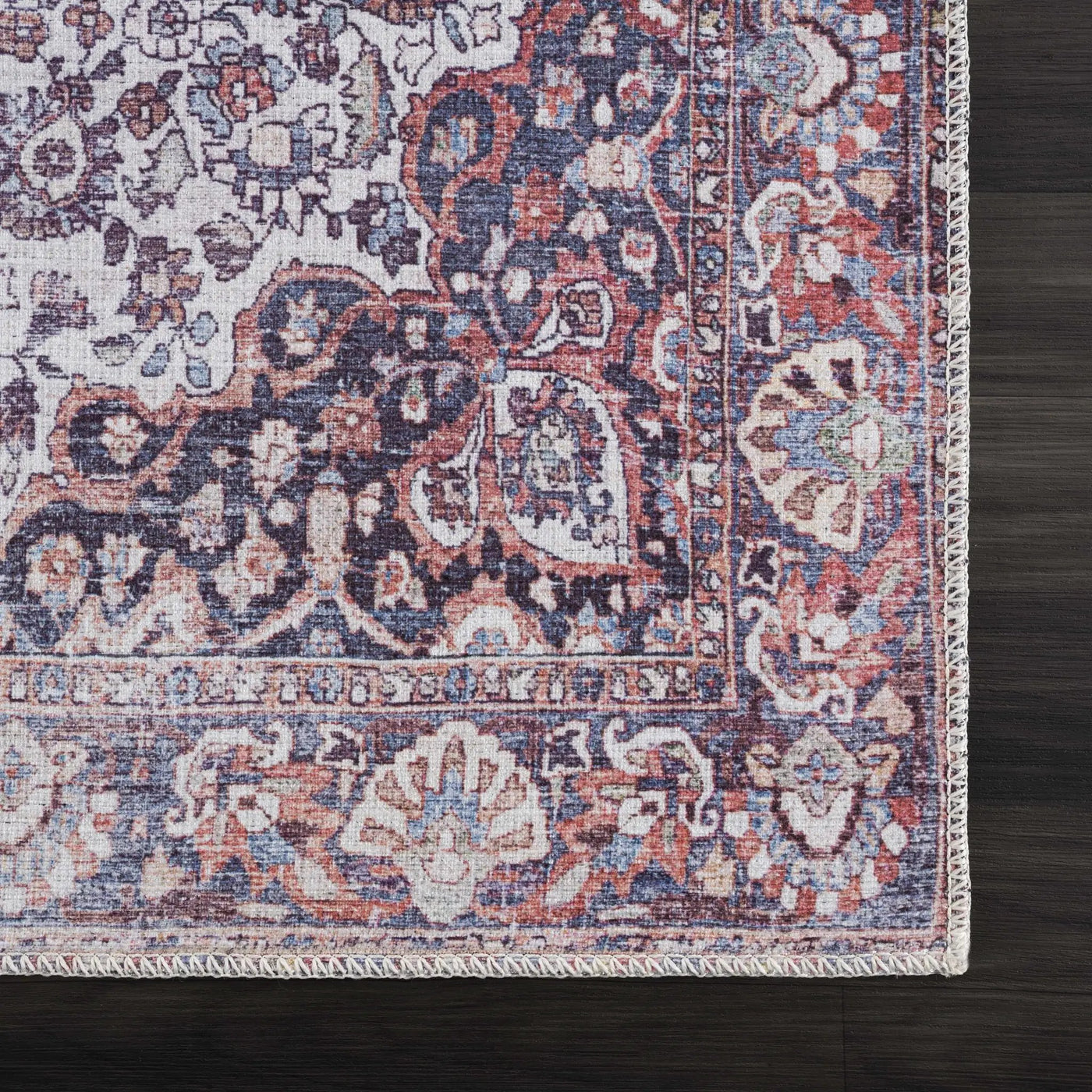 Red Cael Tumble Dry Washable Rug - Clearance by Boutique Rugs