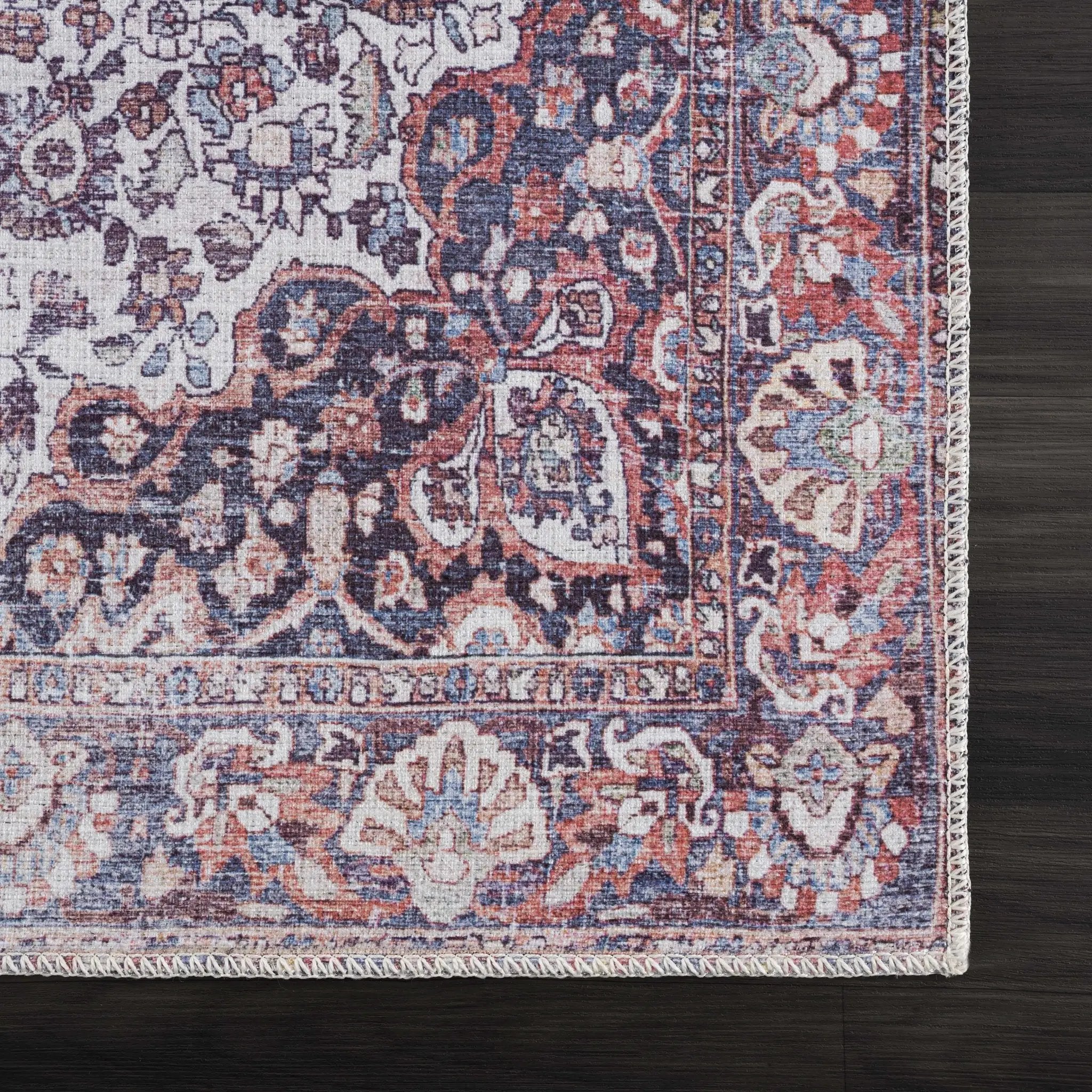 Red Cael Tumble Dry Washable Rug - Clearance by Boutique Rugs