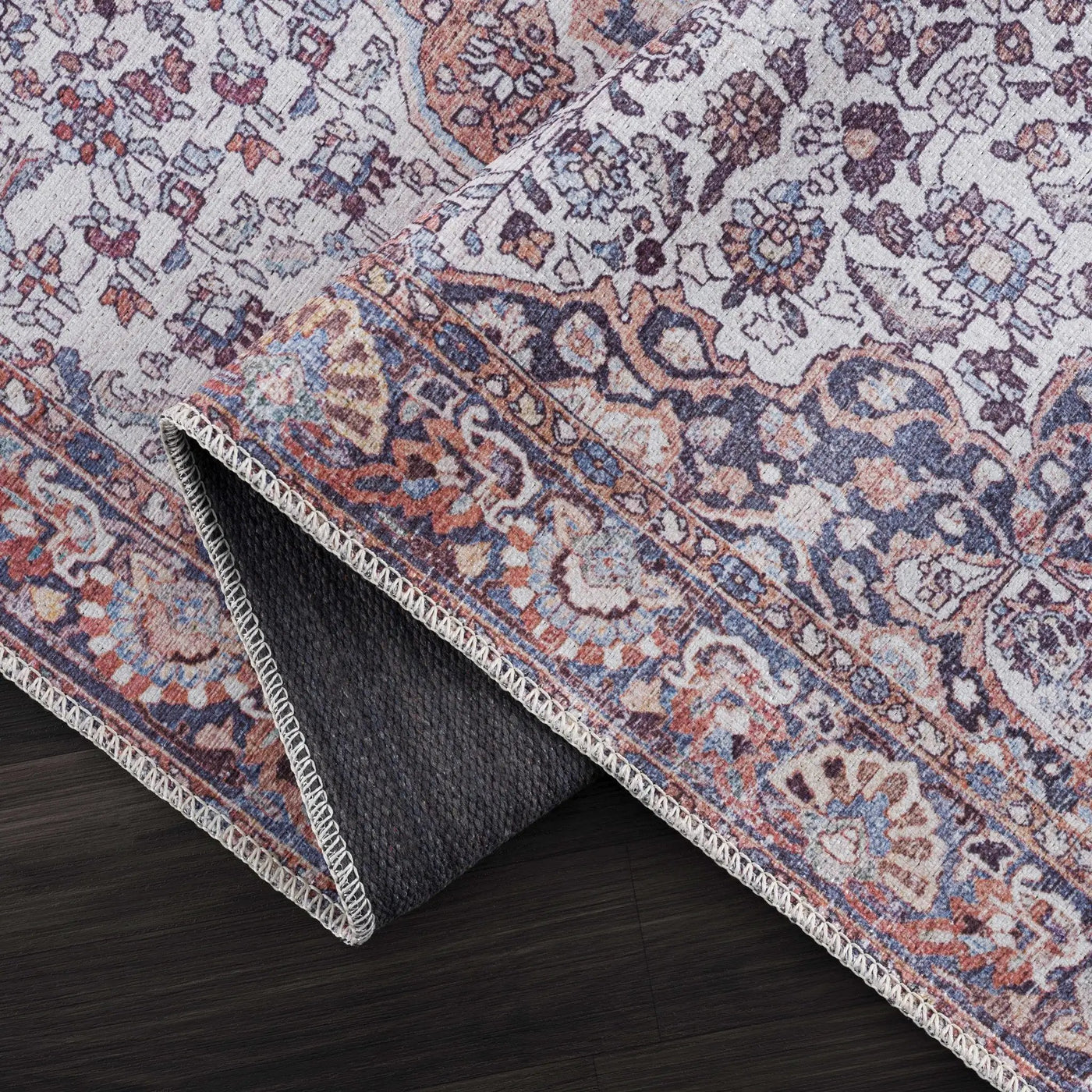 Red Cael Tumble Dry Washable Rug - Clearance by Boutique Rugs