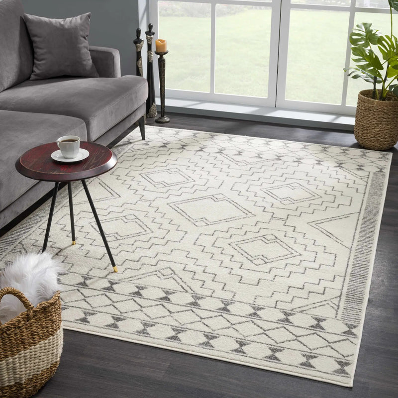 KMRSH-4614 Ivory Tribal Carpet - Clearance by Boutique Rugs
