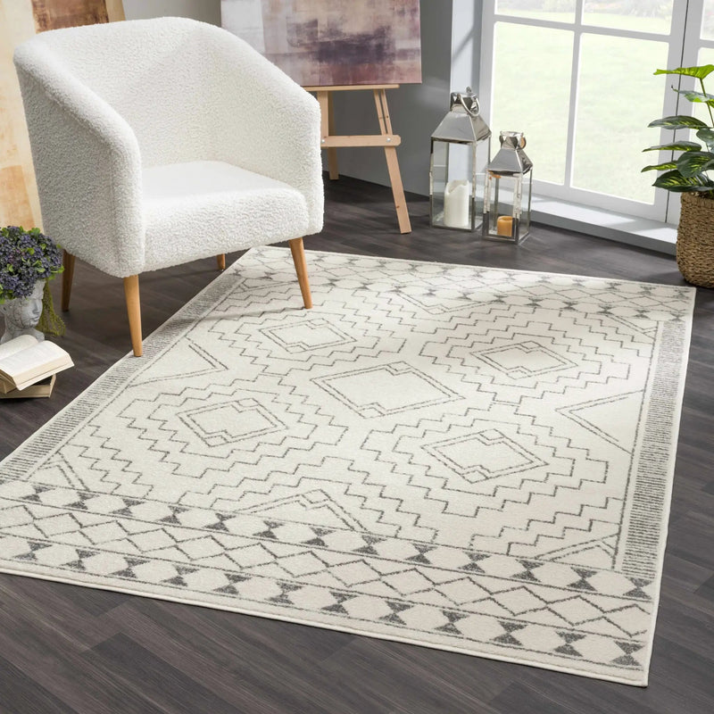 KMRSH-4614 Ivory Tribal Carpet - Clearance by Boutique Rugs