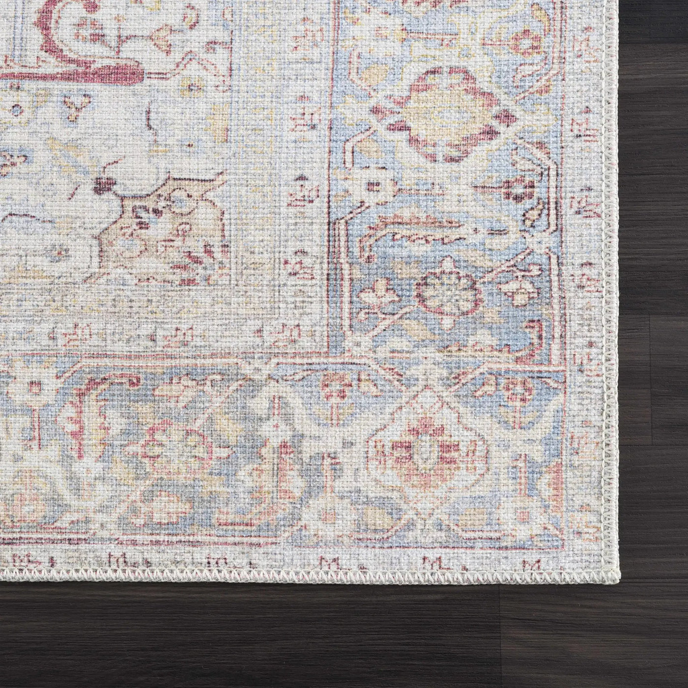 Cream Rust Leeston Washable Rug - Clearance by Boutique Rugs