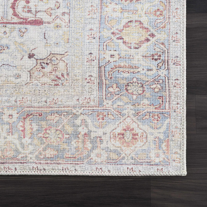 Cream Rust Leeston Washable Rug - Clearance by Boutique Rugs