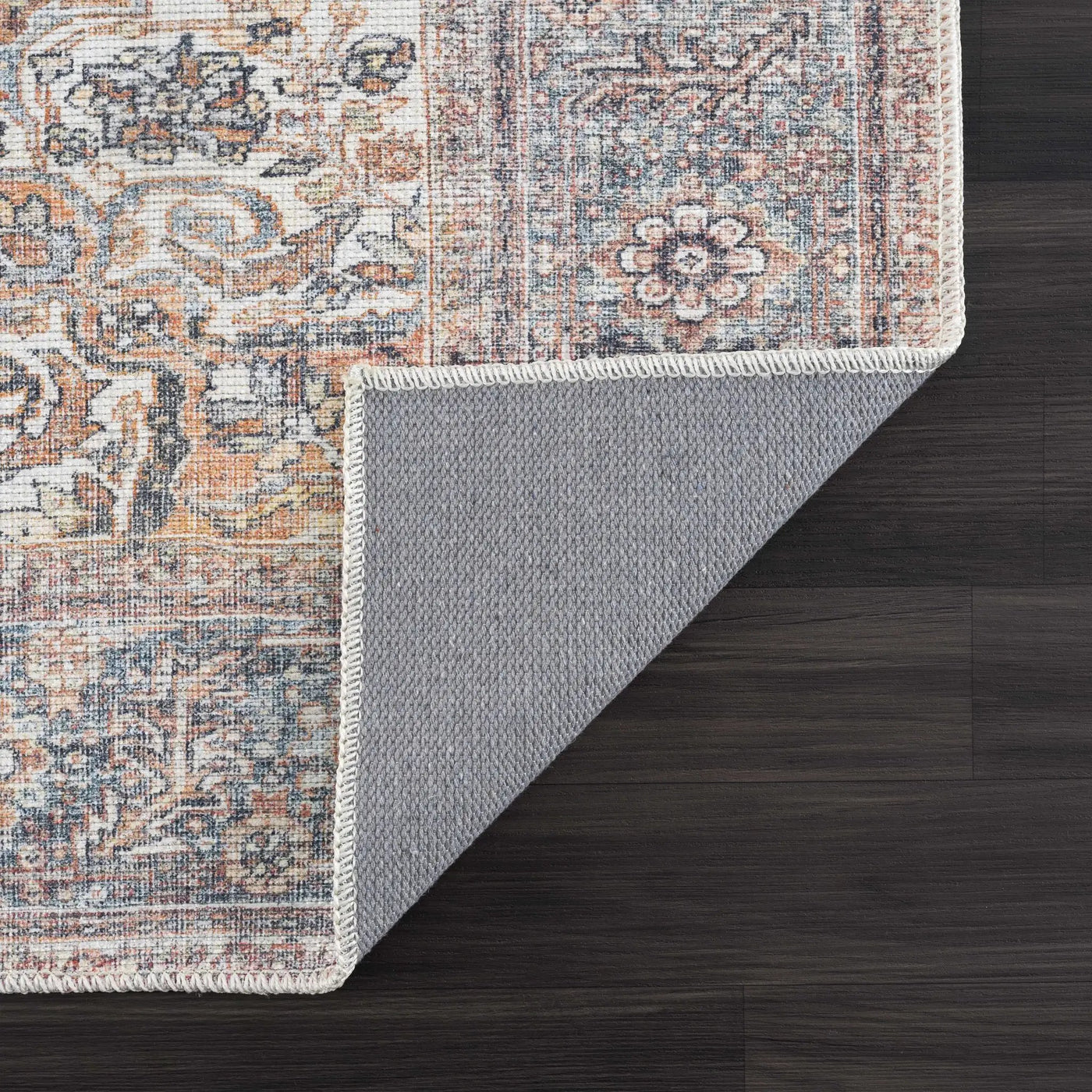 Rust Gardnertown Medallion Washable Area Rug - Clearance by Boutique Rugs