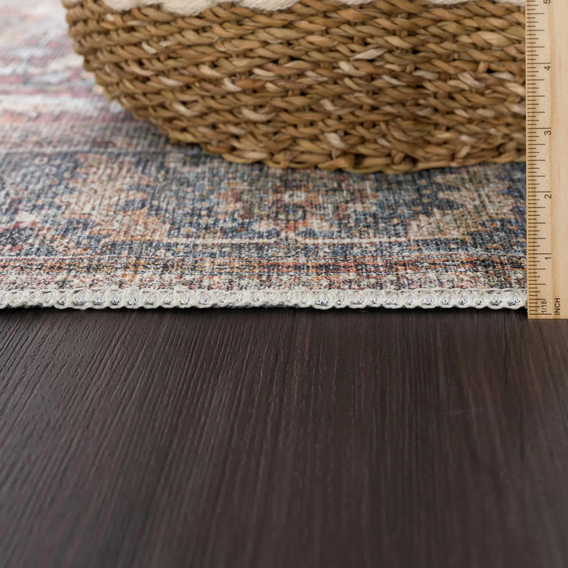 Rust Gardnertown Medallion Washable Area Rug - Clearance by Boutique Rugs
