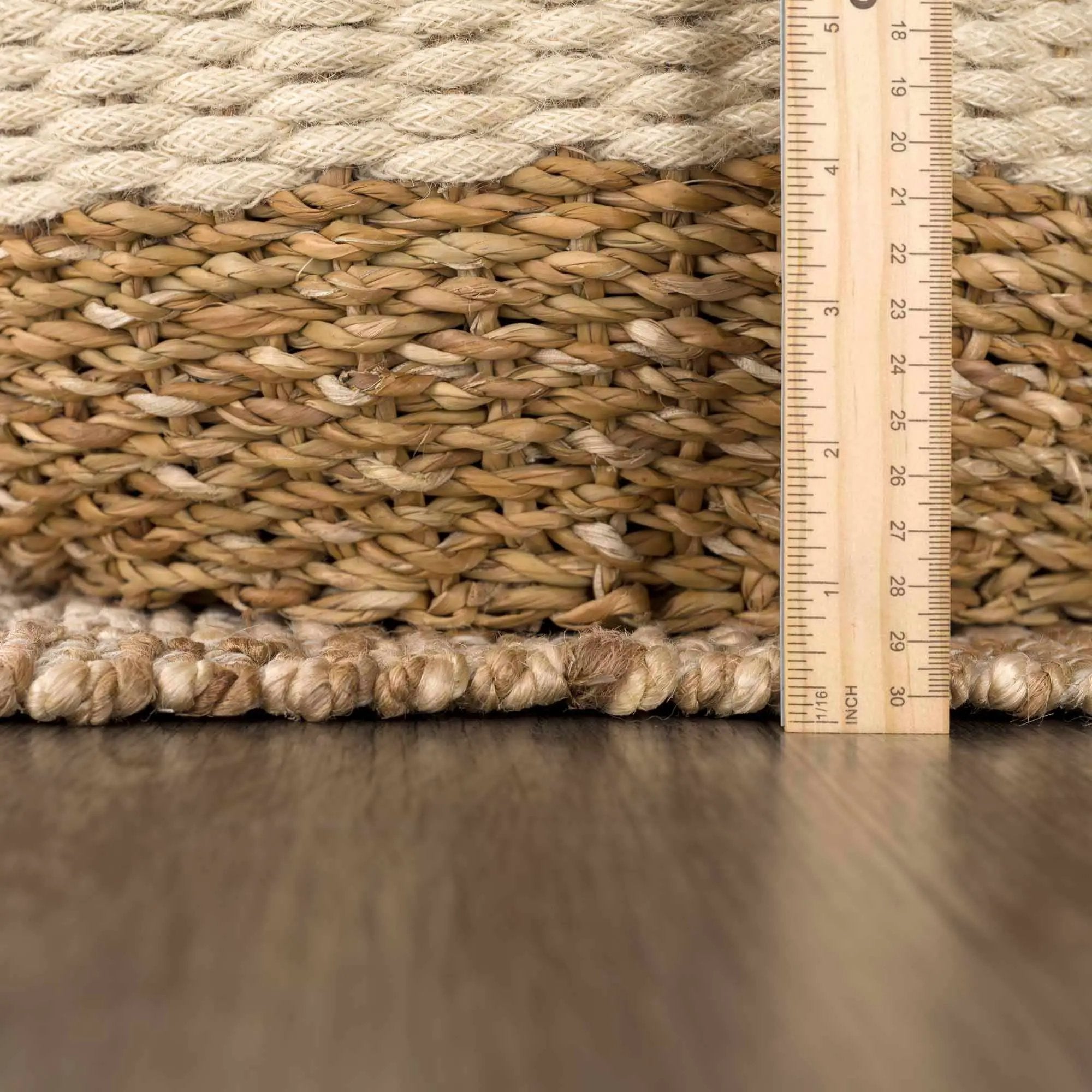 Ionut Checkered Jute Area Rug by Boutique Rugs