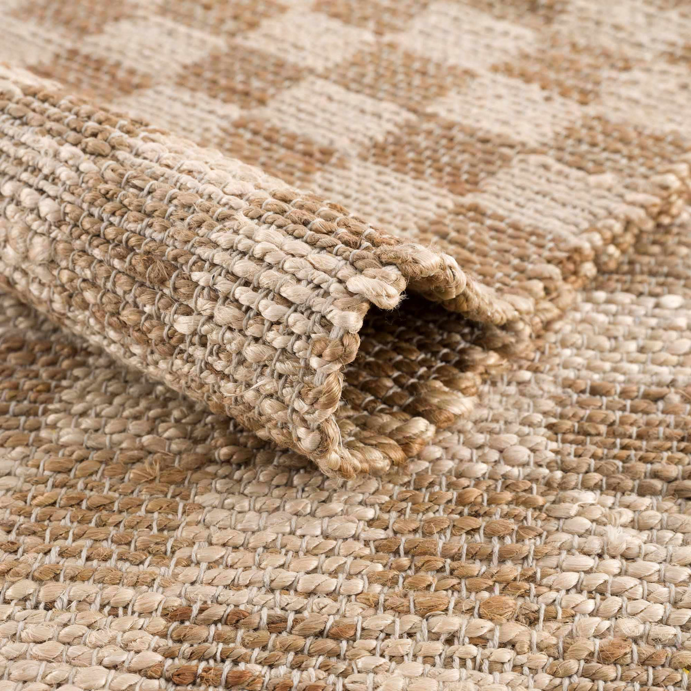 Ionut Checkered Jute Area Rug by Boutique Rugs
