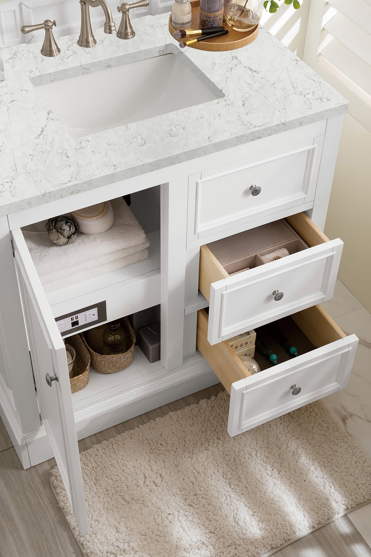 James Martin De Soto 36" Single Bathroom Vanity, Bright White, view 39
