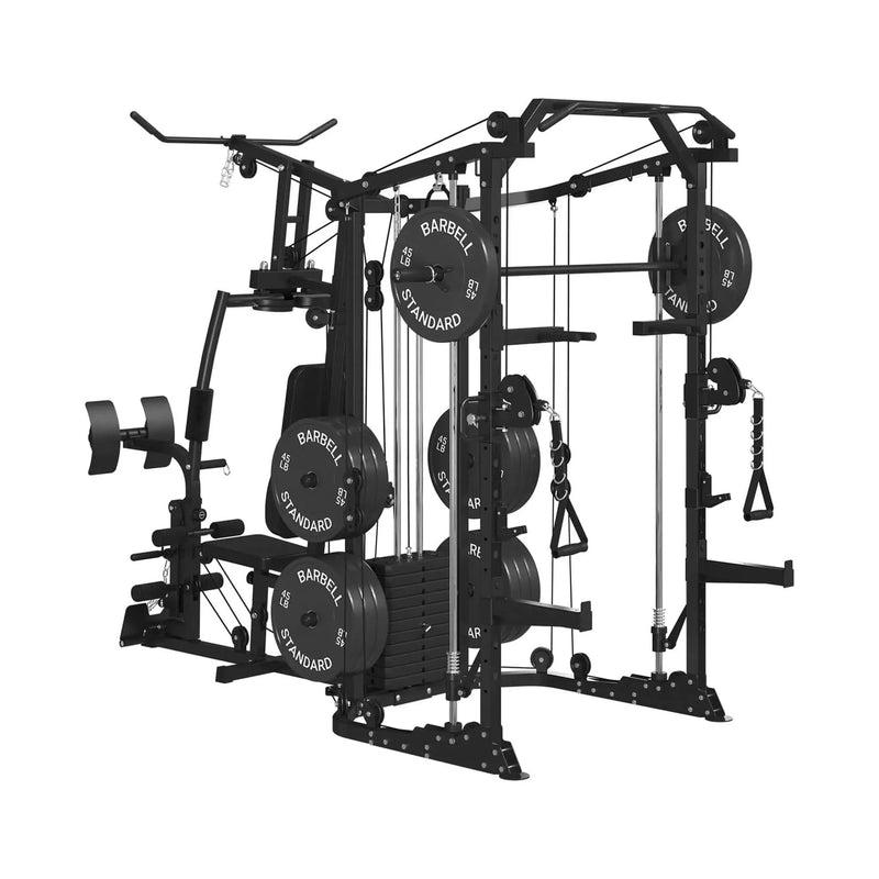 Rovix Dual Station Smith Machine With Cable Crossover Home Gym (SAK24079) by SAKSBY WHOLESALE