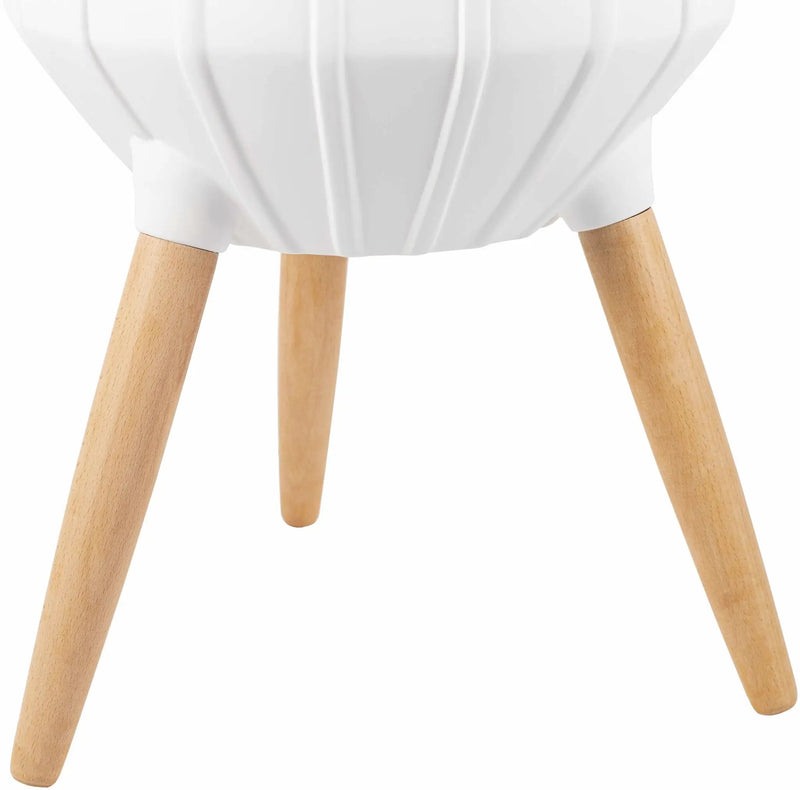 Dunguan White Ribbed Wood Outdoor Planter - Clearance by Boutique Rugs