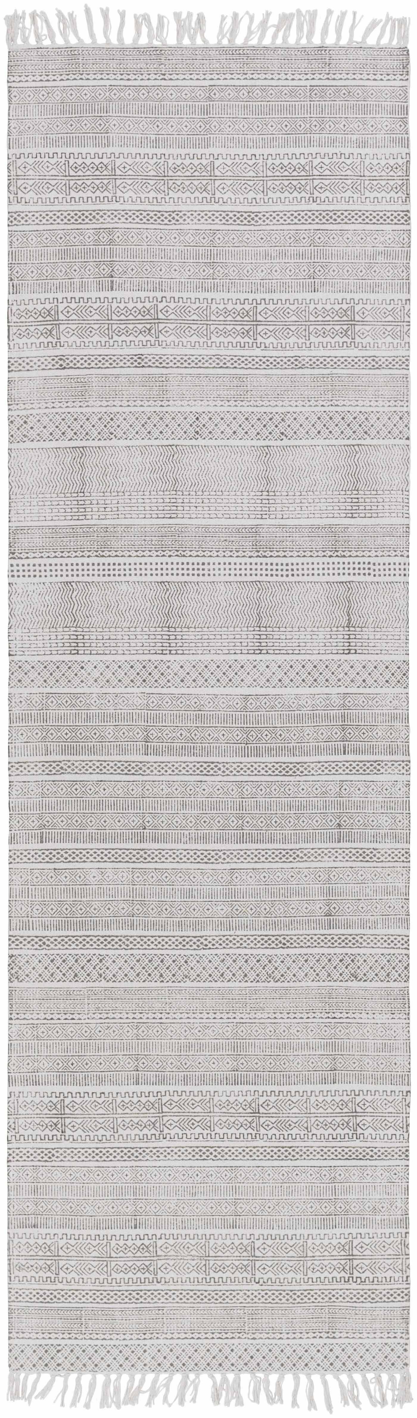 Durbin Off-White Cotton Flatweave Carpet - Clearance by Boutique Rugs