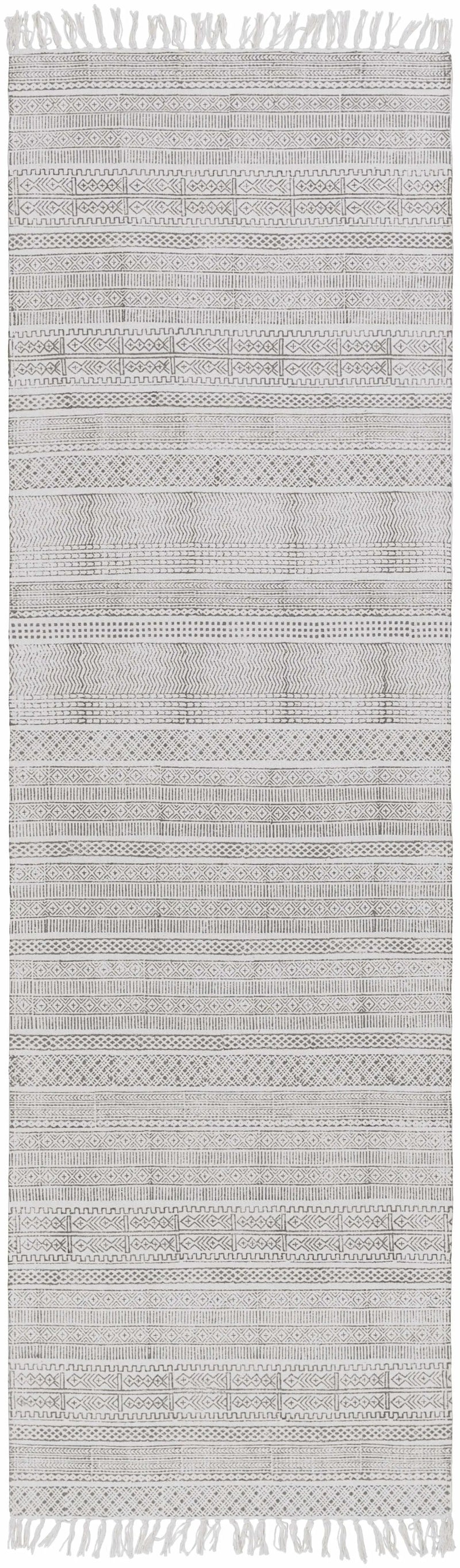 Durbin Off-White Cotton Flatweave Carpet - Clearance by Boutique Rugs