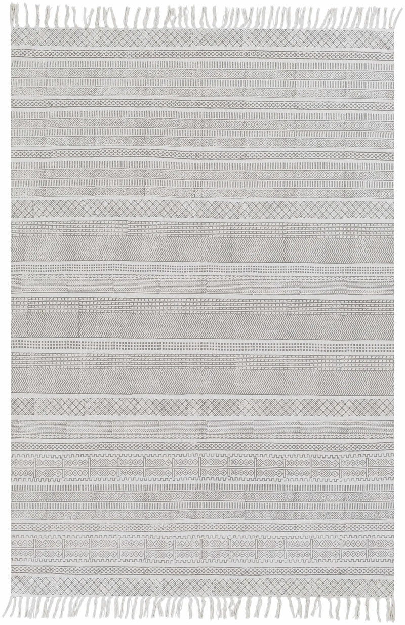 Durbin Off-White Cotton Flatweave Carpet - Clearance by Boutique Rugs