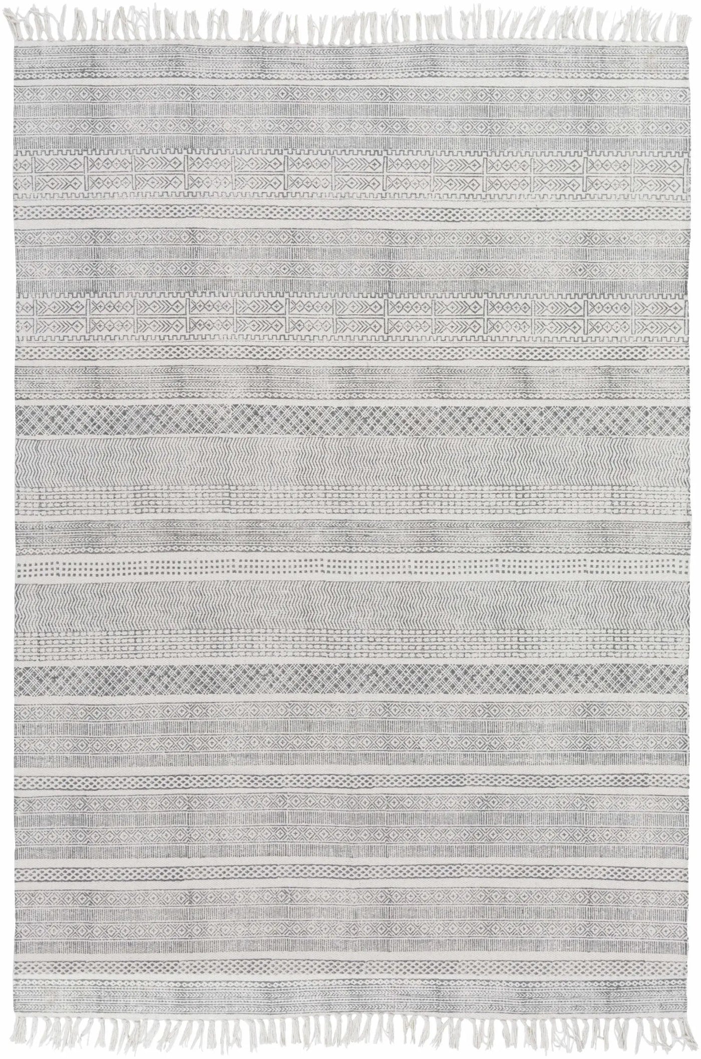 Durbin Off-White Cotton Flatweave Carpet - Clearance by Boutique Rugs
