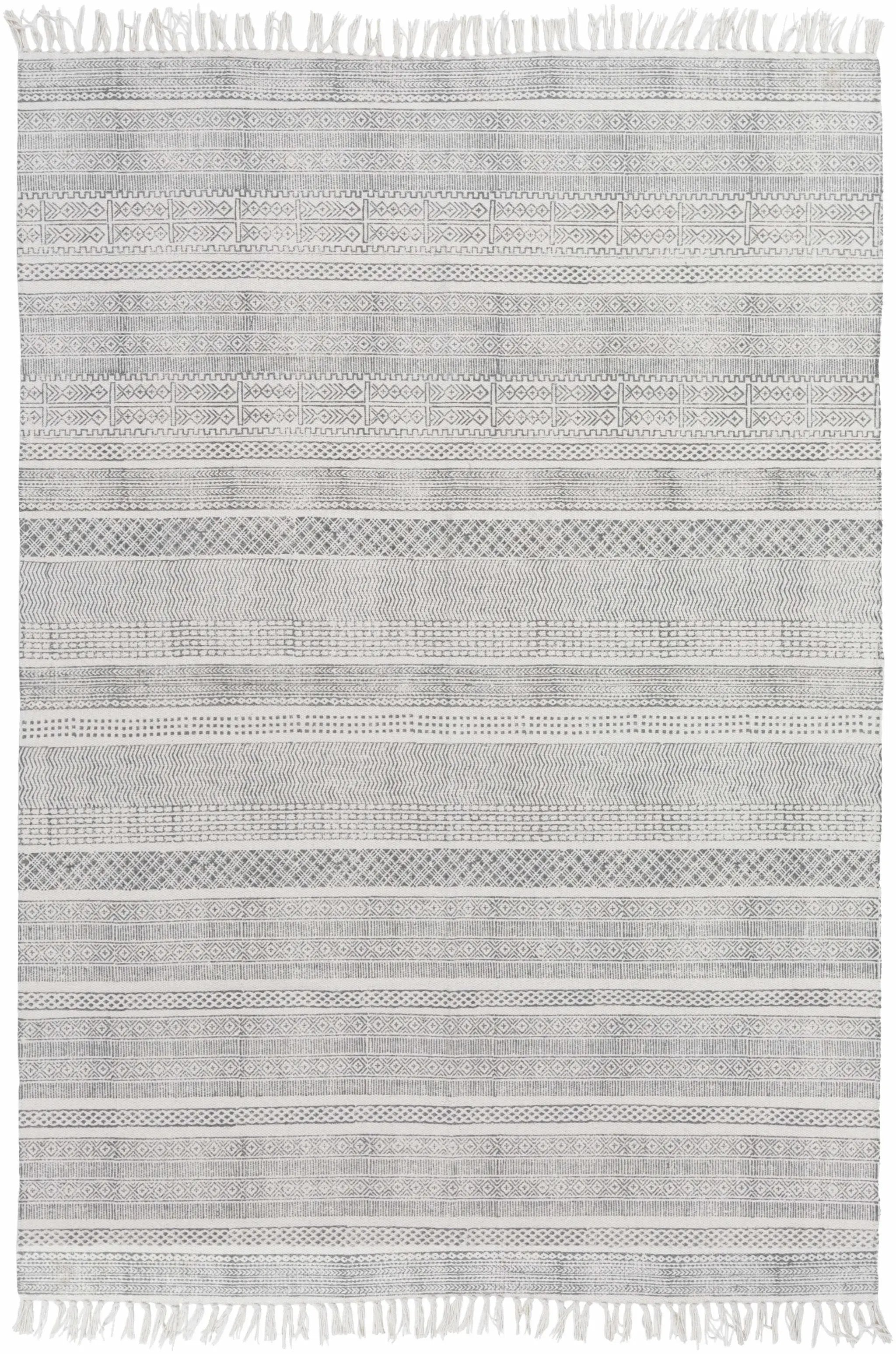 Durbin Off-White Cotton Flatweave Carpet - Clearance by Boutique Rugs