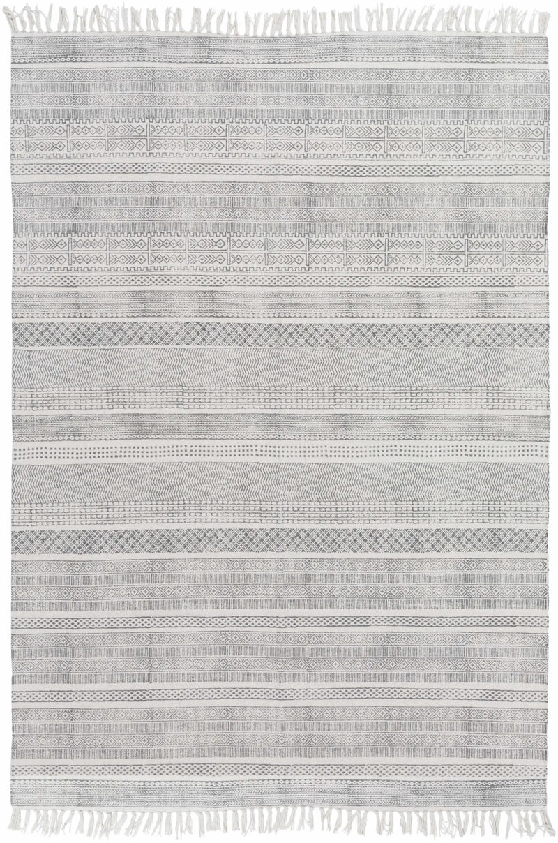 Durbin Off-White Cotton Flatweave Carpet - Clearance by Boutique Rugs