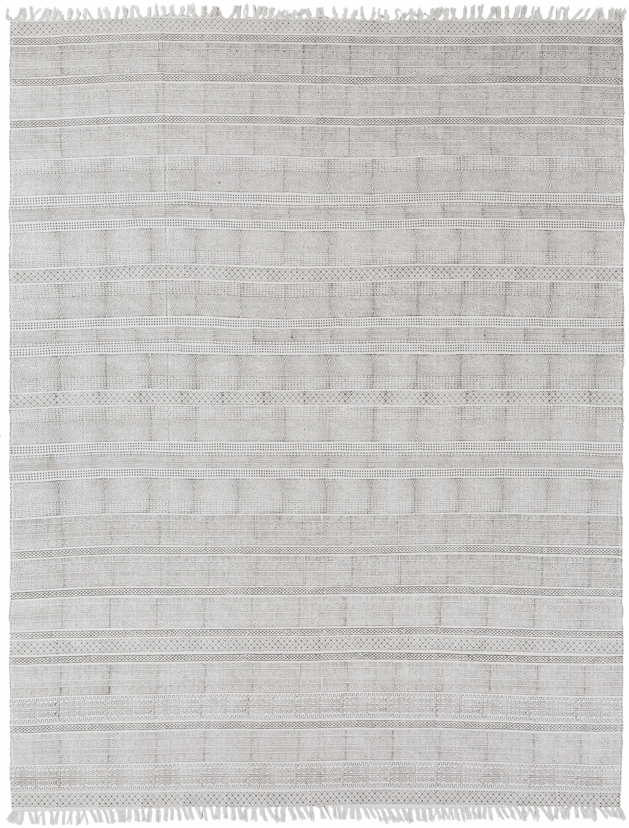 Durbin Off-White Cotton Flatweave Carpet - Clearance by Boutique Rugs