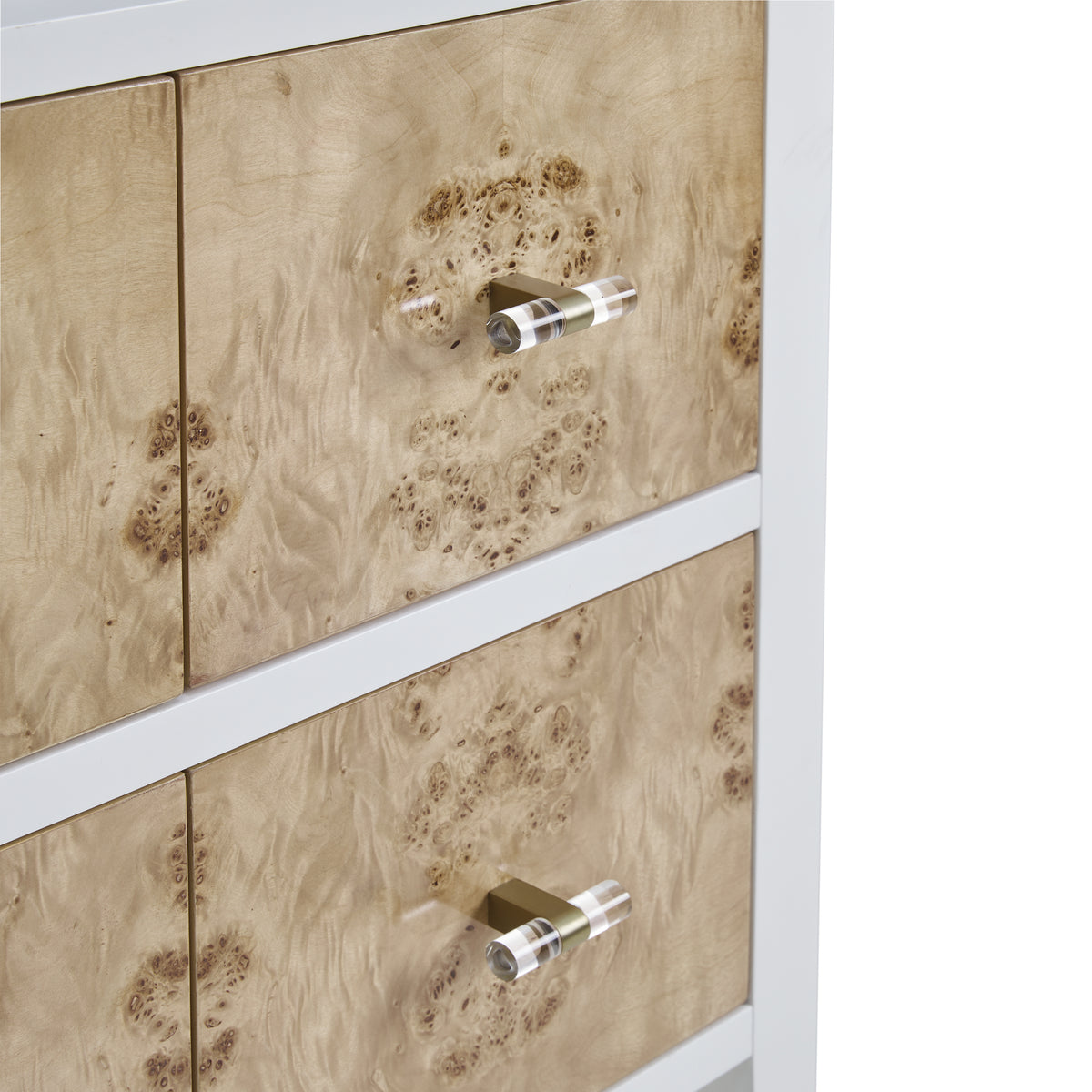 James Martin Olena 48" Single Bathroom Vanity, Polished White and Light Mappa Burl, view 12