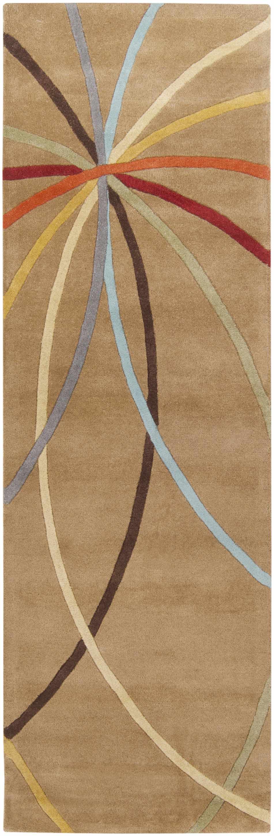 Davison Brown Geometric Modern Wool Rug by Boutique Rugs