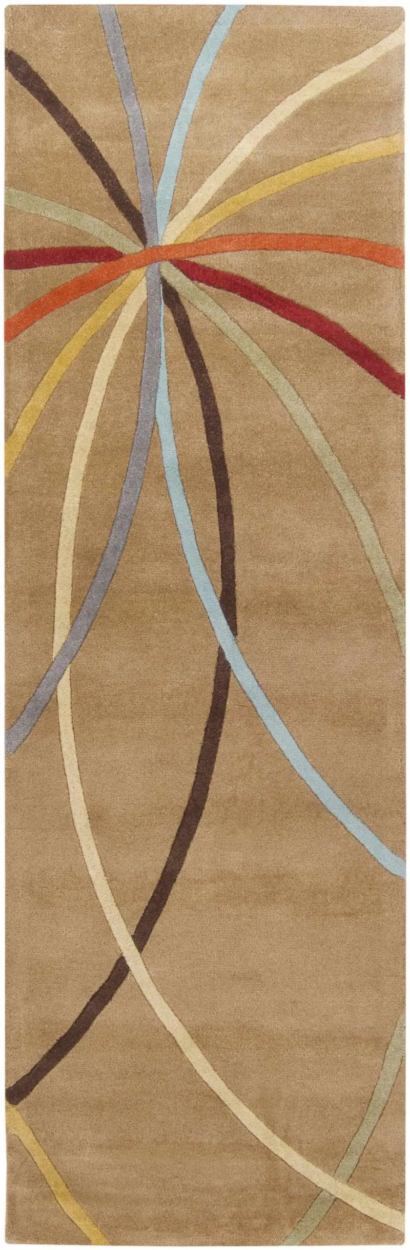 Davison Brown Geometric Modern Wool Rug by Boutique Rugs