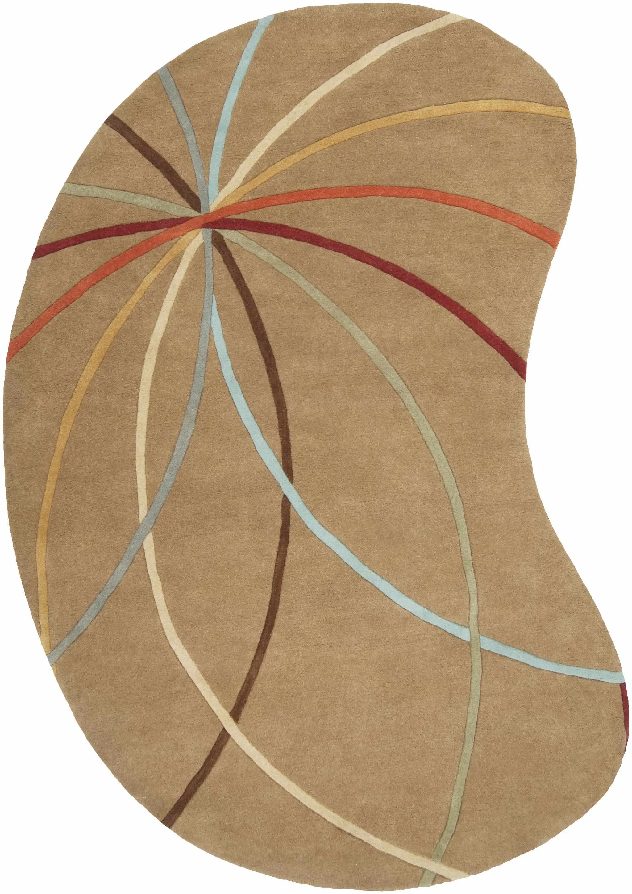 Davison Brown Geometric Modern Wool Rug by Boutique Rugs