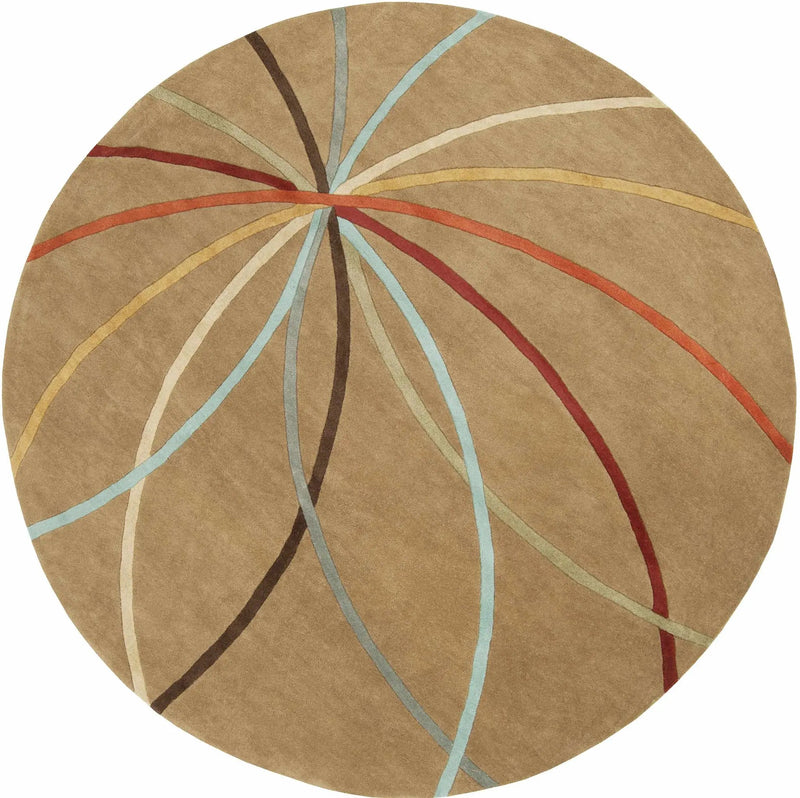 Davison Brown Geometric Modern Wool Rug by Boutique Rugs