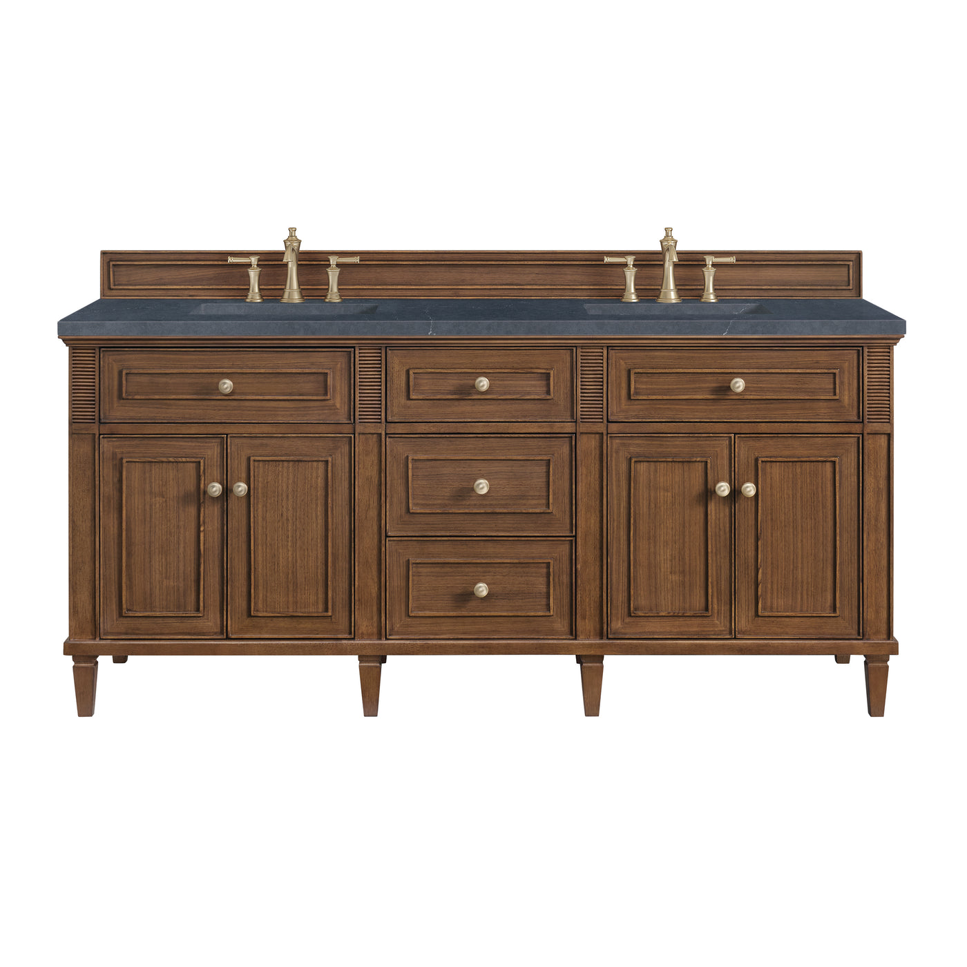 James Martin Lorelai 72" Double Bathroom Vanity, Mid-Century Walnut by James Martin