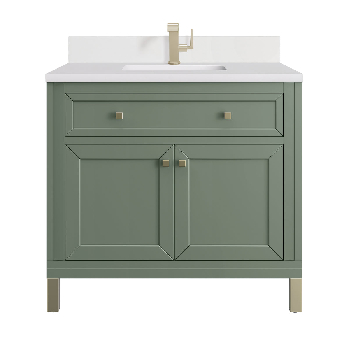 James Martin Chicago 36" Single Bathroom Vanity, Smokey Celadon, view 31