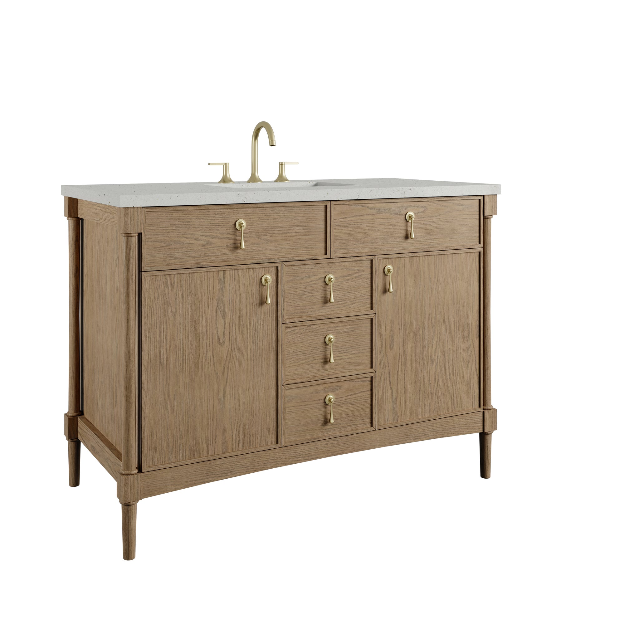James Martin Kinnsden 48" Single Bathroom Vanity, Weathered Oak by James Martin