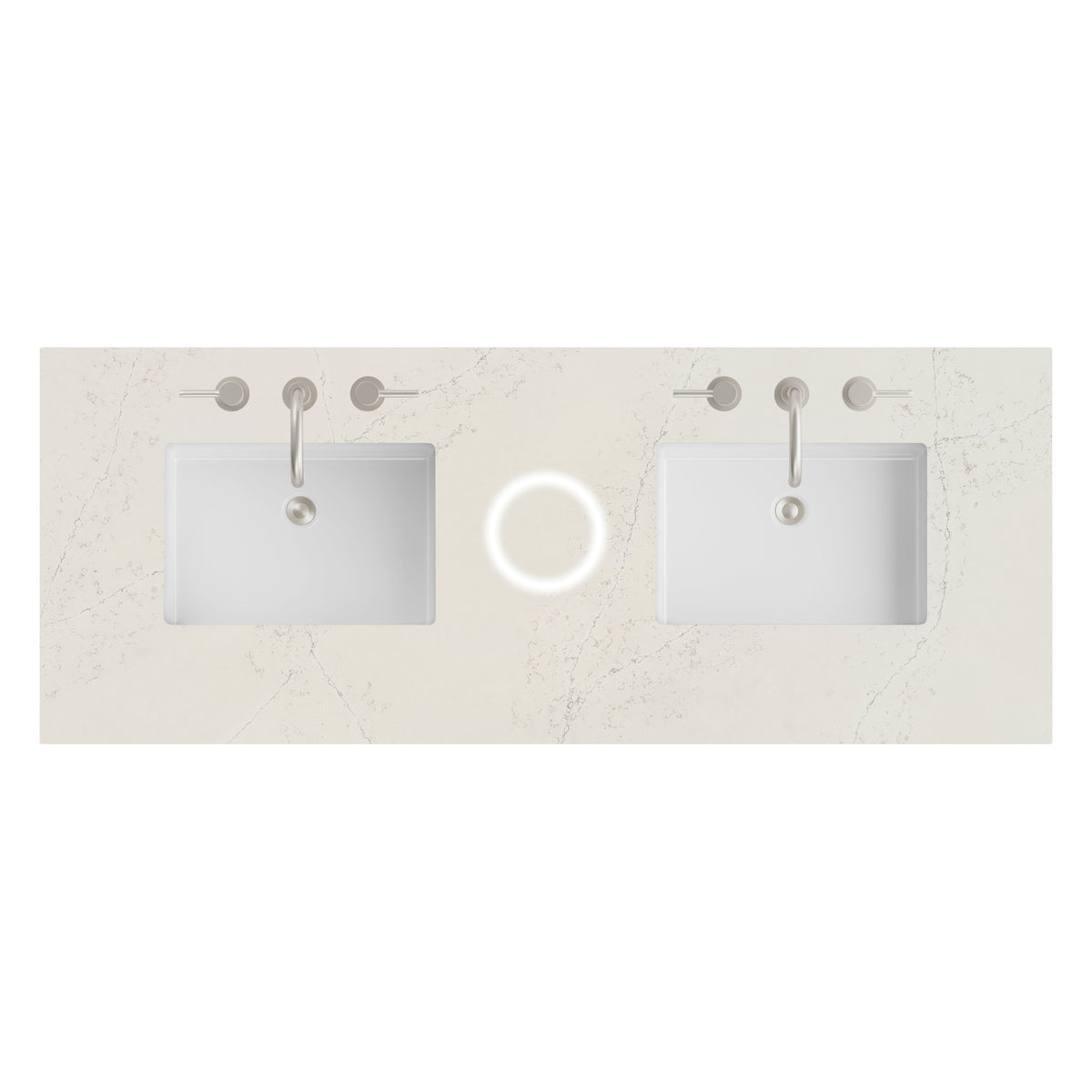 James Martin 60" Double Vanity Top with Siberian (FreePower) countertop