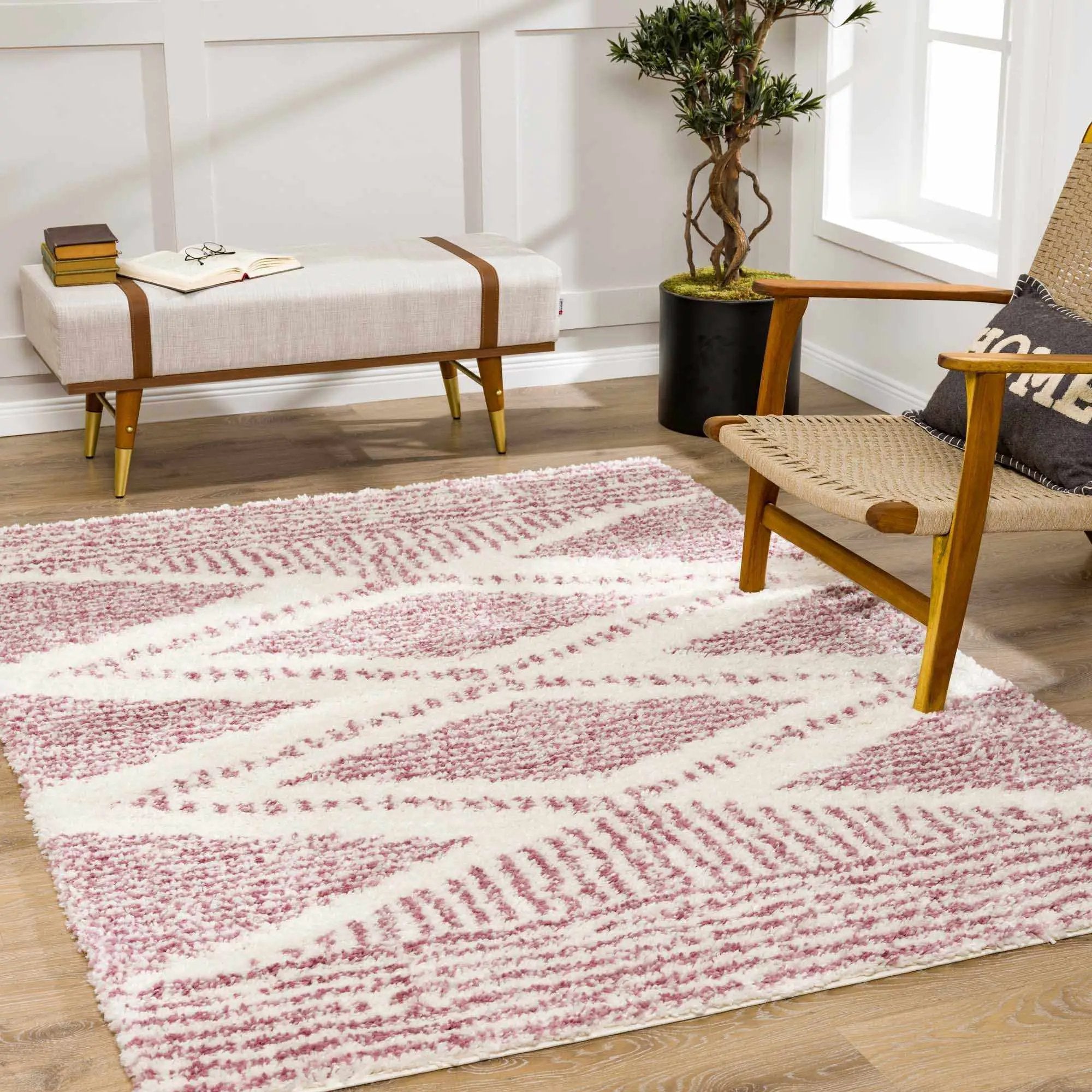 Trunding Plush in Pink Area Rug - Clearance by Boutique Rugs