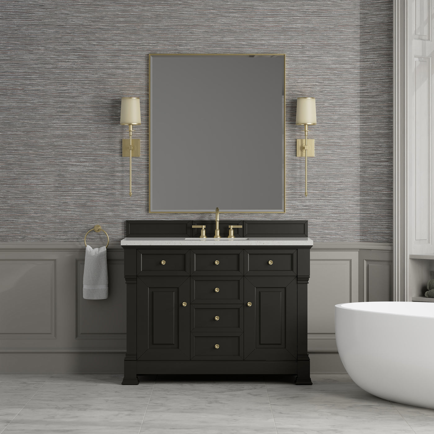James Martin Brookfield 48" Single Bathroom Vanity, Black Onyx, view 19