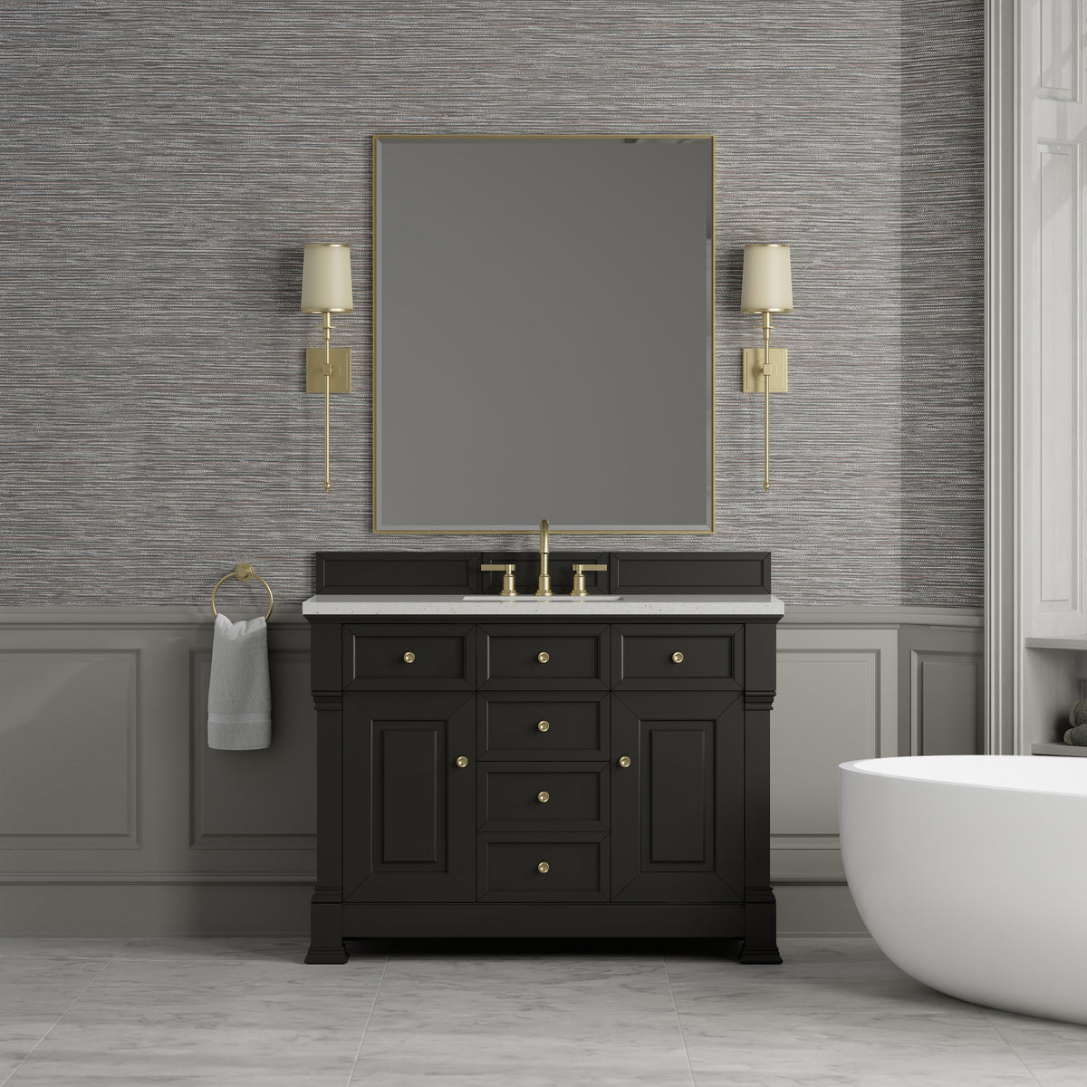 James Martin Brookfield 48" Single Bathroom Vanity, Black Onyx, view 19