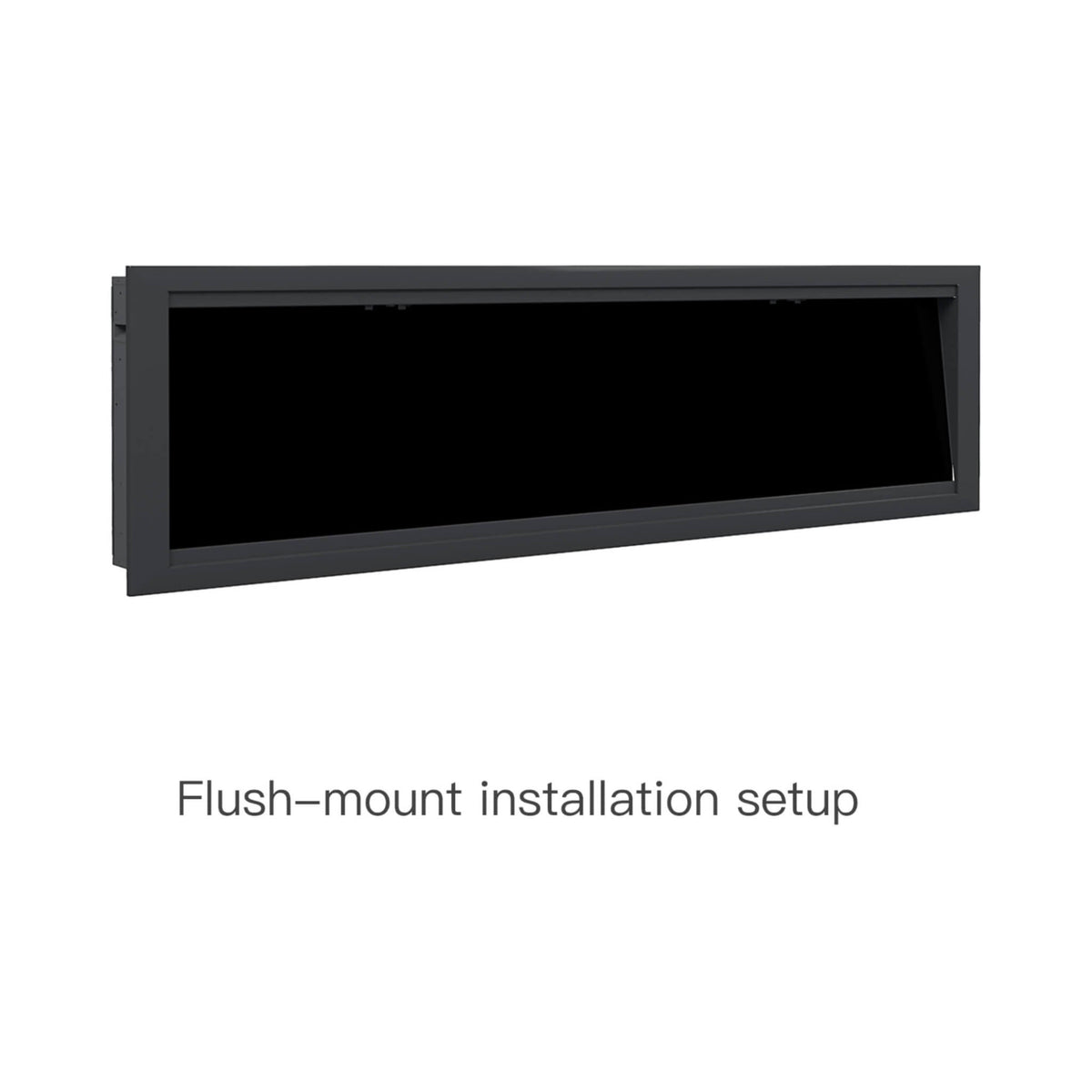 Dynasty Allegro 76-Inch Black Smart Linear Electric Fireplace [DY-BFM76] (SAK56392) by SAKSBY WHOLESALE