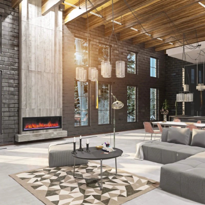 Dynasty Cascade 52-Inch Recessed Smart Linear Electric Fireplace With Dynasty App [DY-BTX52] (SAK73485) by SAKSBY WHOLESALE