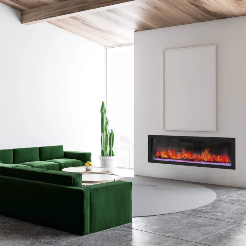 Dynasty Cascade 52-Inch Recessed Smart Linear Electric Fireplace With Dynasty App [DY-BTX52] (SAK73485) by SAKSBY WHOLESALE