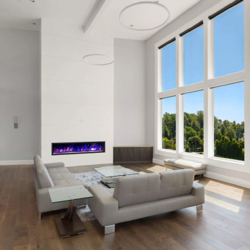 Dynasty Cascade 74-Inch Smart Linear Electric Fireplace [DY-BTX74] (SAK61984) by SAKSBY WHOLESALE