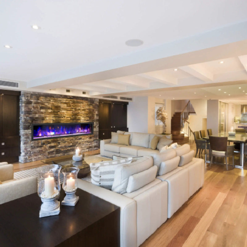Dynasty Cascade 82-Inch Recessed Linear Electric Fireplace [DY-BTX82] (SAK30567) by SAKSBY WHOLESALE