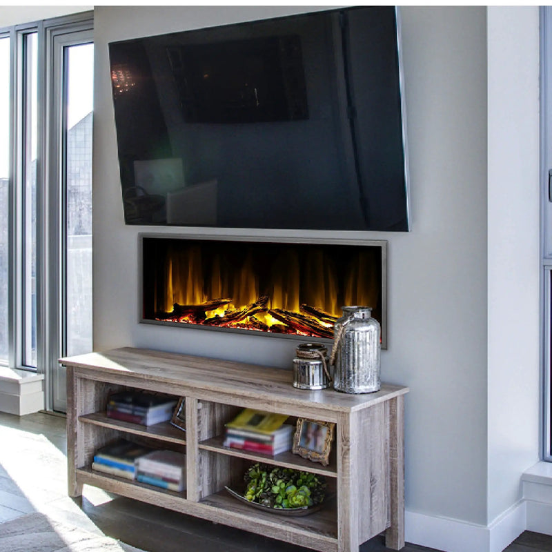 Dynasty Harmony 45-Inch Smart Linear Electric Fireplace With Remote Control With Heater Timer Settings [DY-BEF45] (SAK78923) by SAKSBY WHOLESALE