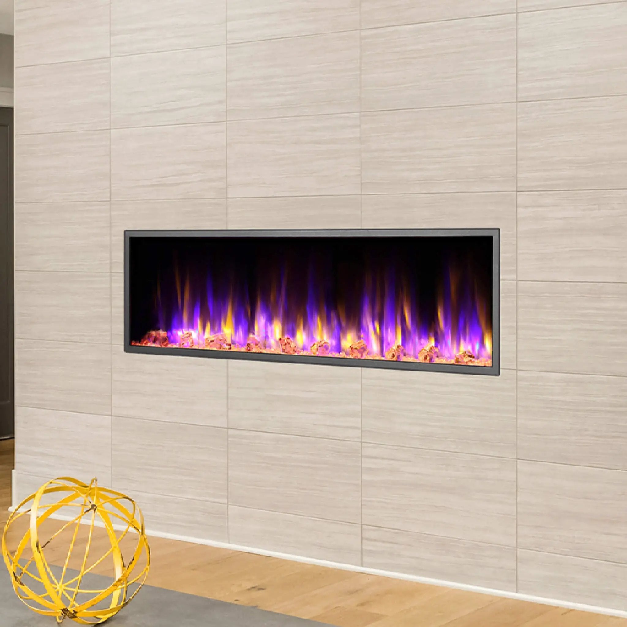Dynasty Harmony 57-Inch Recessed Smart Linear Electric Fireplace With Remote Control [DY-BEF57] (SAK41756) by SAKSBY WHOLESALE