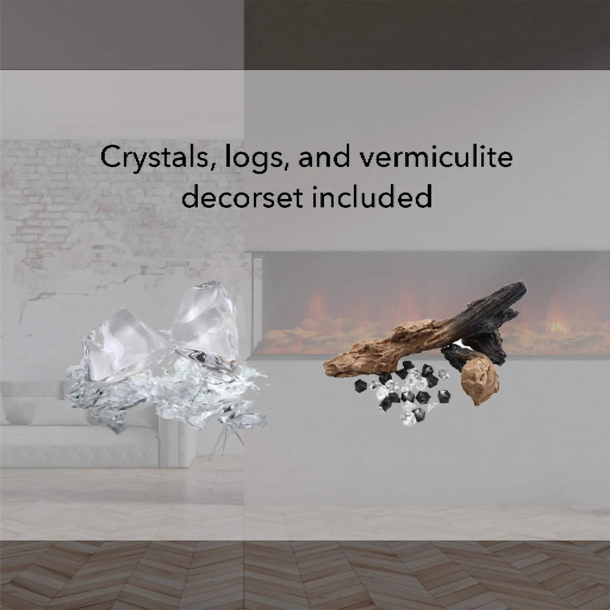Dynasty Melody 40-Inch Multi-Sided Smart Electric Fireplace With Remote Control [DY-BTS40] (SAK48210) by SAKSBY WHOLESALE
