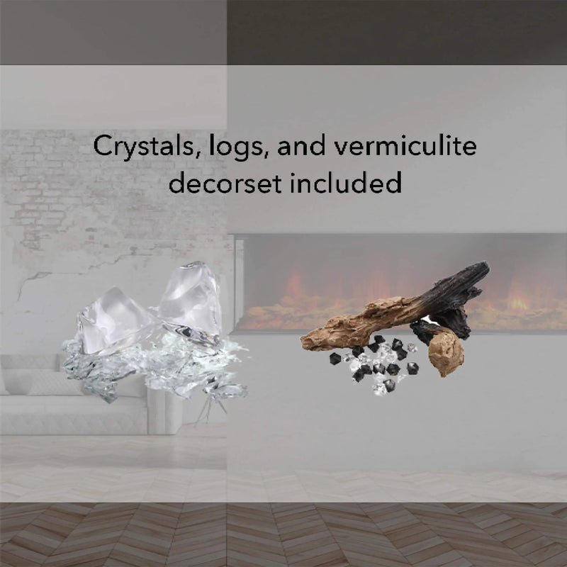 Dynasty Melody 35-Inch Multi-Sided Smart Electric Fireplace With Auto Shut Off [DY-BTS35] (SAK87490) by SAKSBY WHOLESALE