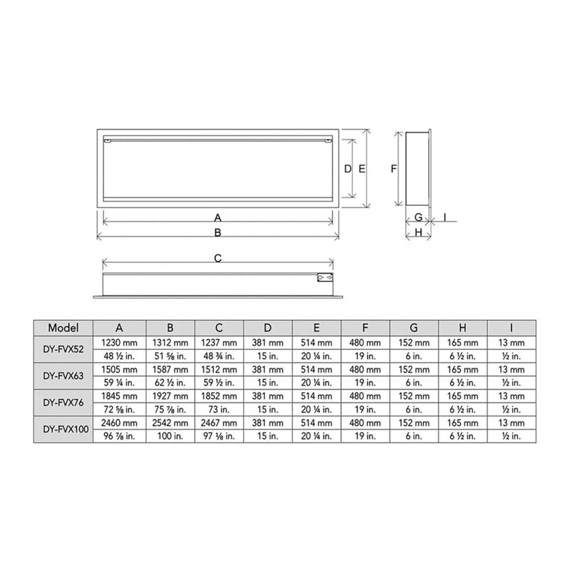 Dynasty Tempo 100-Inch Virtual Linear Electric Fireplace [DY-FVX100] (SAK59234) by SAKSBY WHOLESALE