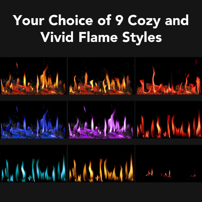 Dynasty Tempo 100-Inch Virtual Linear Electric Fireplace [DY-FVX100] (SAK59234) by SAKSBY WHOLESALE