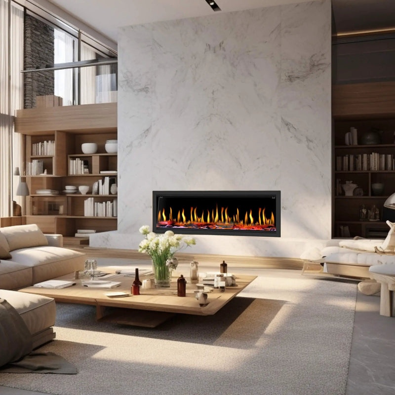 Dynasty Tempo 52-Inch Smart Virtual Linear Electric Fireplace With Dynasty App [DY-FVX52] (SAK76421) by SAKSBY WHOLESALE