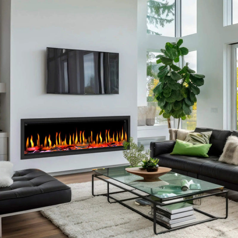Dynasty Tempo 63-Inch Virtual Linear Electric Fireplace With Multifunction Remote Control [DY-FVX63] (SAK20385) by SAKSBY WHOLESALE