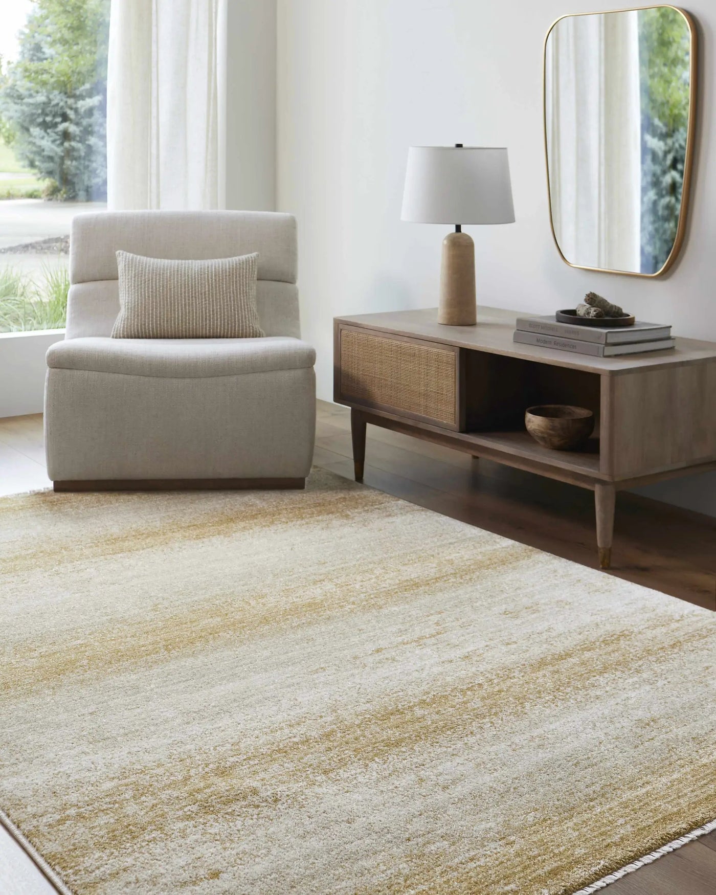 Uzima Sage & Gold Area Rug - Clearance by Boutique Rugs
